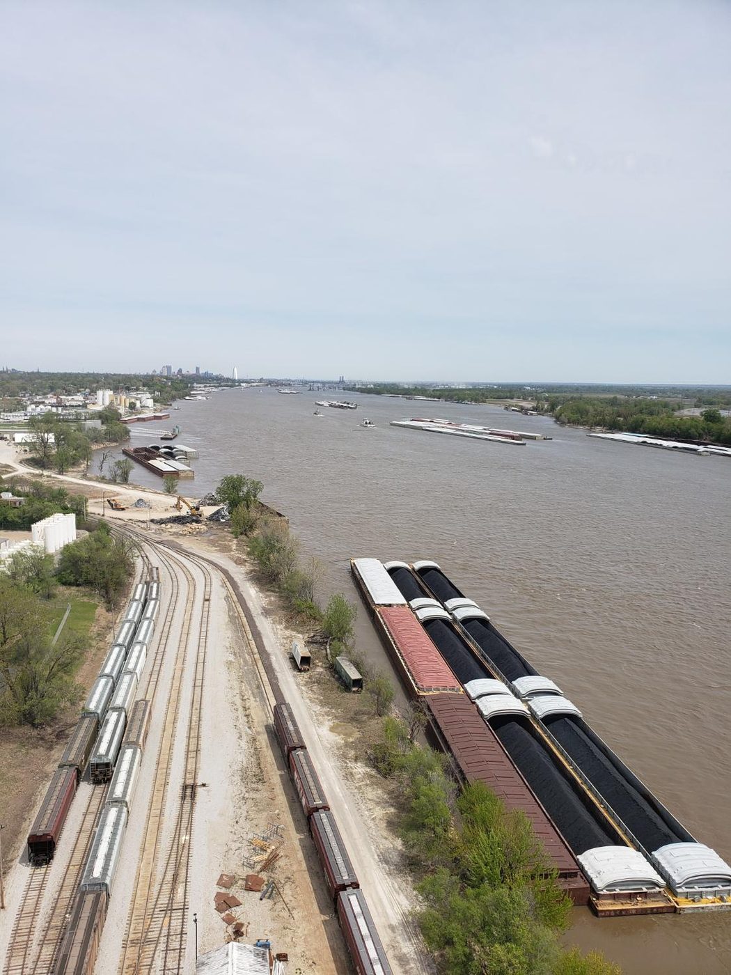 Inland river and barge traffic